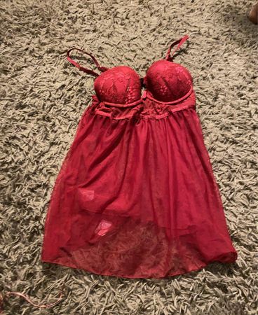 Rote Babydoll-Unterwäsche