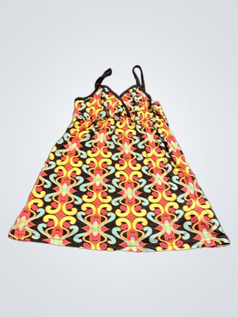 Ärmelloses gemustertes Kleid für Damen