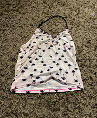 Weißes Tanktop mit Palmenmotiv