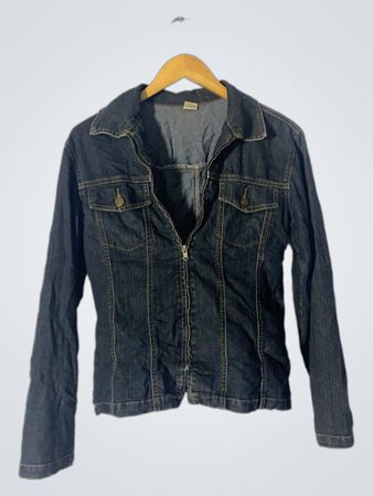 Denim Jacket with Cotton and Elastane Blend