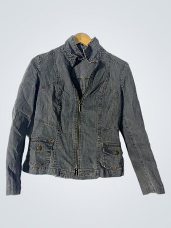 Tribal Jeans Damen Graue Denimjacke