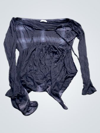 Aniston Black Long Sleeve Top