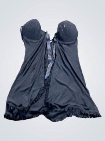 Schwarze Babydoll-Unterwäsche