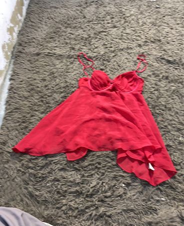 Rote Babydoll Unterwäsche