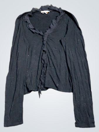 iBLUES Schwarzer Rüschencardigan