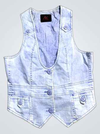 Blaue Denim-Weste