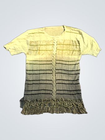 Ombre T-Shirt mit Fransen