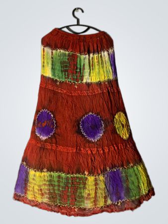 Gestufter Batik-Maxirock