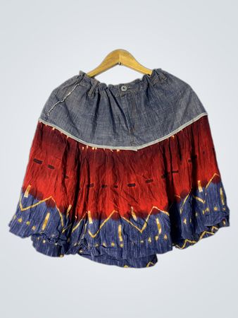 Denim- und Batikrock
