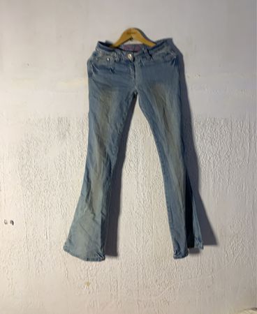 JENNIFER Damen Light Wash Flare Jeans