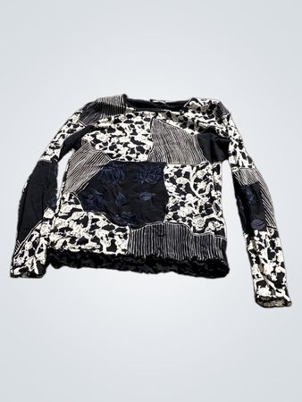 Schönes Verbindung Patchwork Langarm-Top