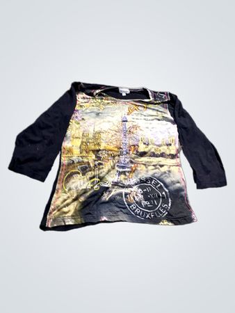 IMAGINI Paris Eiffel Tower Graphic Langarmshirt
