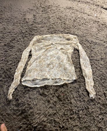 AUTRE TON Langarm-Mesh-Top