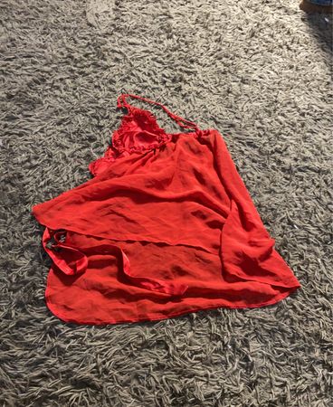 Rote Babydoll-Unterwäsche