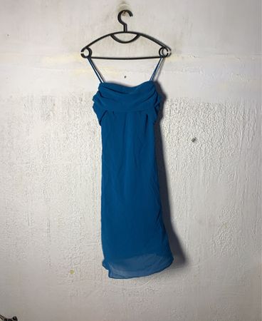 NIIENTE Blue Spaghetti Strap Dress