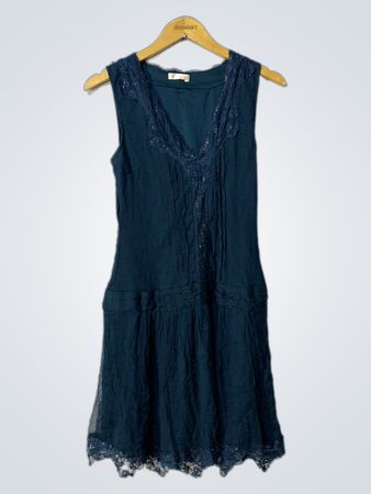 Promod Teal Lace Trim Kleid