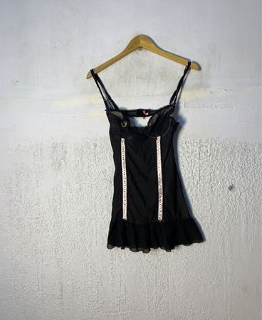 Schwarze Babydoll Unterwäsche