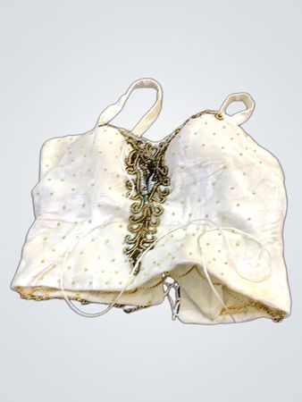 Weißes Perlen-Corsage-Top