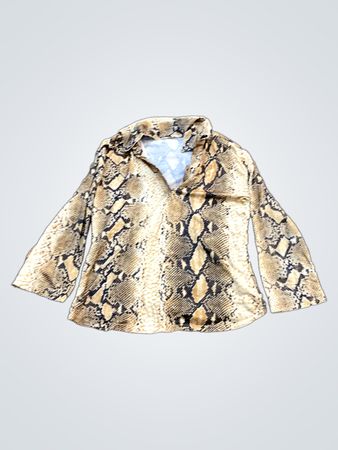 Schlangenprint Hemd mit Knöpfen
