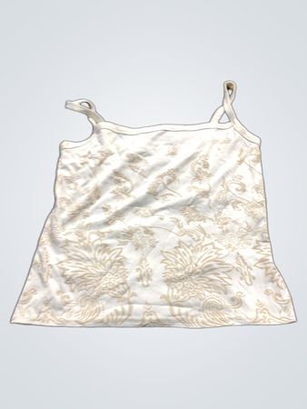Weißes Tanktop mit floralem Muster
