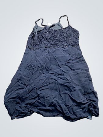 Navy Beaded Top Dress