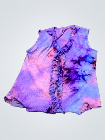 Lila und Pink Batik Rüschentop