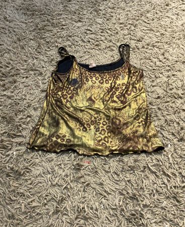Goldener Leopardenmuster-Top