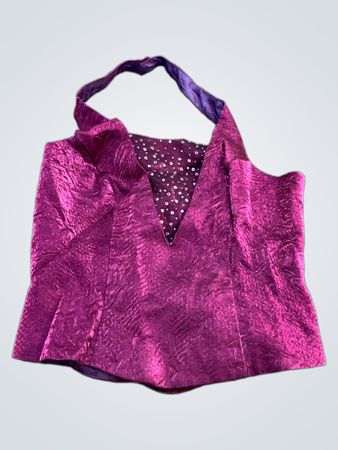 Rosa strukturiertes Trägershirt