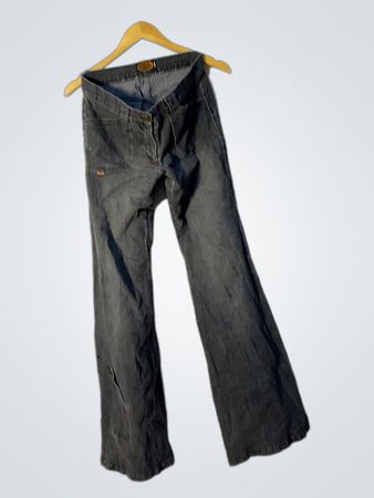 GIRL FASHION Graue Denim Flares Jeans