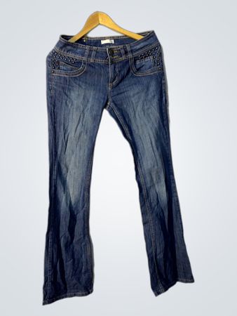 Promod Damen Blaue Denim Jeans