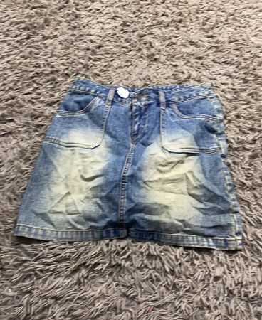 Blauer Jeans-Minirock