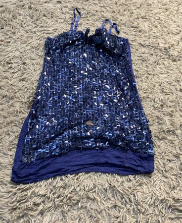 Blaues Paillettenkleid