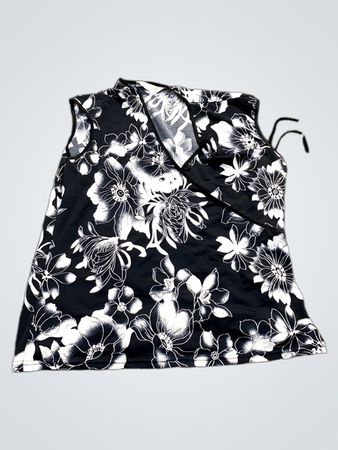Ärmelloses Top mit Blumenmuster