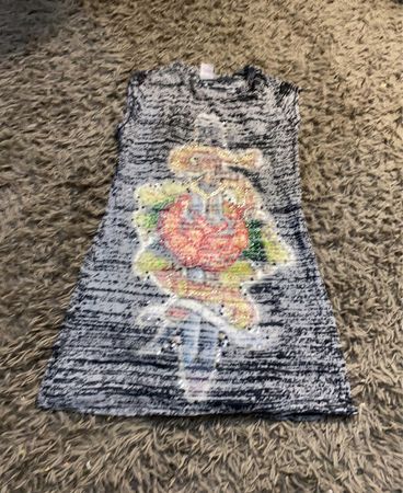 Ärmelloses T-Shirt mit Grafikdruck