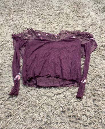 American Eagle Outfitters Langarm Transparentes Oberteil