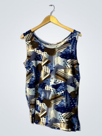 Ärmelloses Tanktop mit abstraktem Muster