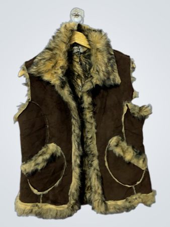 ZOE Faux Fur Trimmed Suede Vest