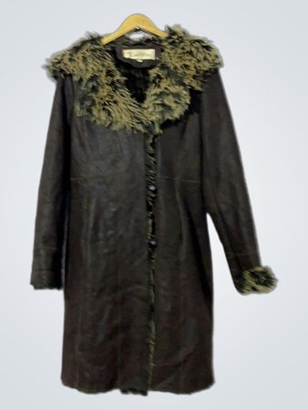 Con Mar Women's Brown Faux Fur Lined Coat Size 40