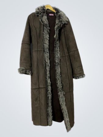 NO EXCUSE Faux Fur Lined Long Coat