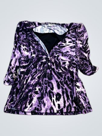 Lila Leopardenmuster Top
