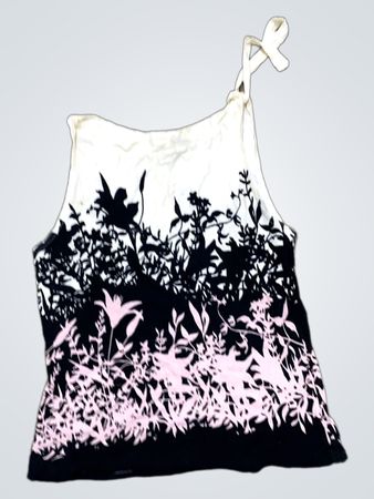 Ärmelloses Blusenoberteil mit Blumenmuster für Damen