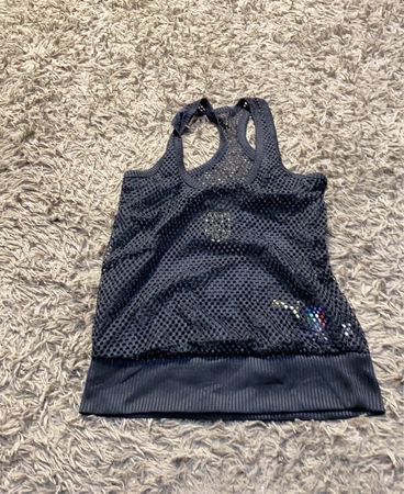 Schwarzes Mesh Tanktop