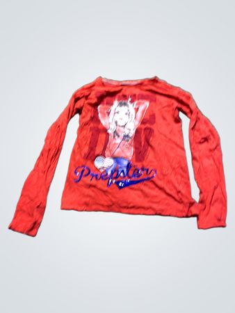 C&A Mädchen Rotes "Prep Star" Grafik Langarmshirt
