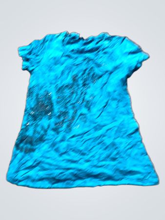 Blaues T-Shirt mit Glitzerdesign
