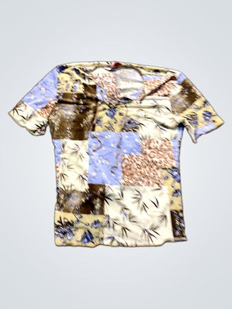 RAM-SA Kollektion Patchwork Druck T-Shirt