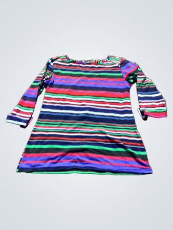 Gestreiftes Langarmkleid