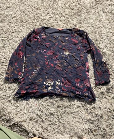 Nina Kali Floral Print Long Sleeve Top