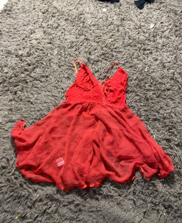 Rote Babydoll-Unterwäsche
