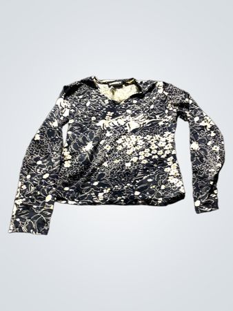 SCUDETTO Floral Print Langarmoberteil