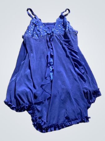 Blaue Babydoll-Unterwäsche